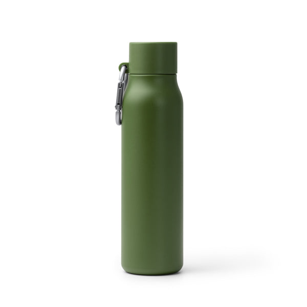 Stamina CUBEL Recycled stainless steel thermal bottle in dark green - promotional merchandise printed with your company logo