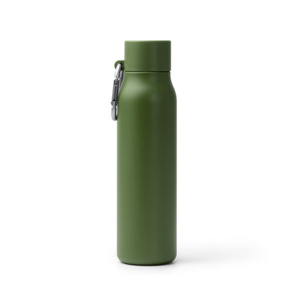 Stamina CUBEL Recycled stainless steel thermal bottle in dark green - promotional merchandise printed with your company logo