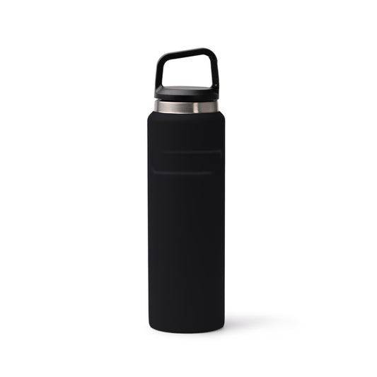 Stamina BOIX Recycled stainless steel thermal bottle in black - promotional merchandise printed with your company logo