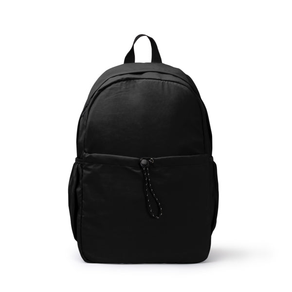 Stamina LUGO Soft nylon backpack in black - promotional merchandise printed with your company logo