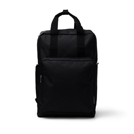 Stamina LEVIX RPET backpack in black - promotional merchandise printed with your company logo