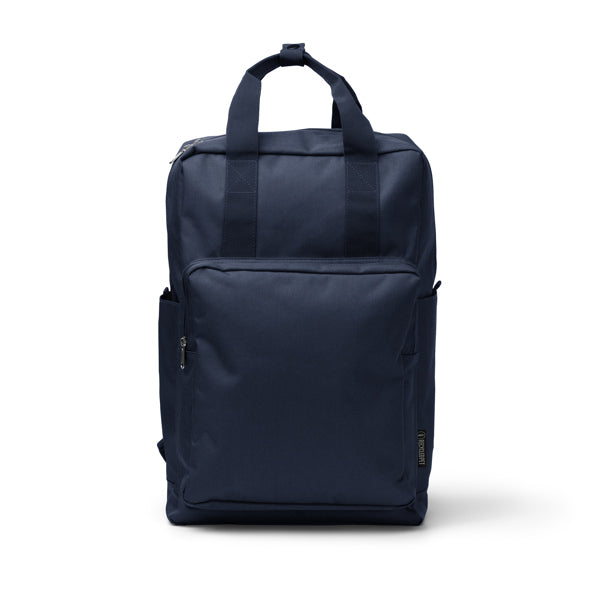 Stamina LEVIX RPET backpack in navy blue - promotional merchandise printed with your company logo