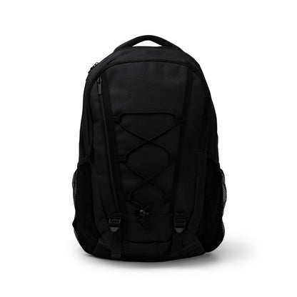 Stamina DONKER 600D polyester sports backpack in black - promotional merchandise printed with your company logo