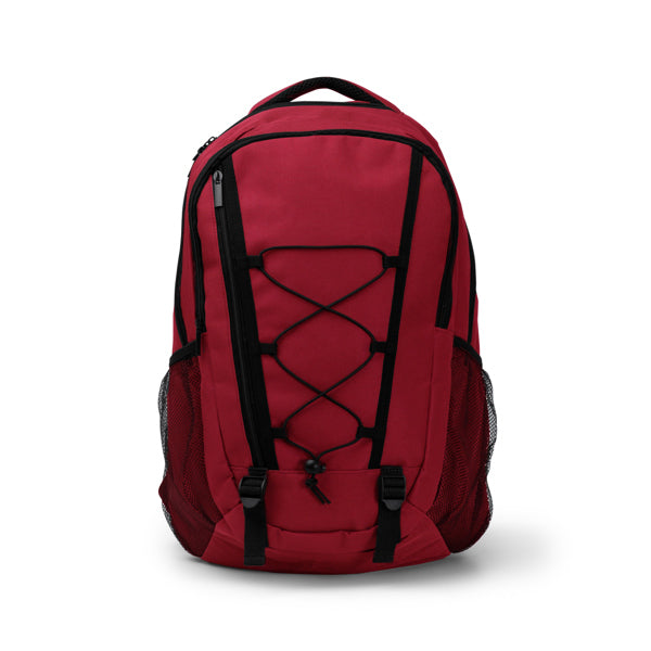 Stamina DONKER 600D polyester sports backpack in red - promotional merchandise printed with your company logo