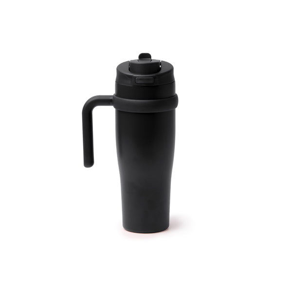 Stamina KALAM Recycled stainless steel thermal cup 900 ml in black - promotional merchandise printed with your company logo