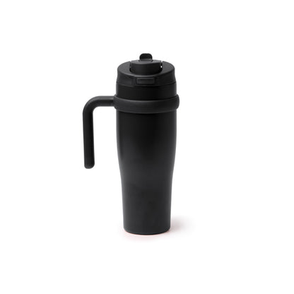 Stamina KALAM Recycled stainless steel thermal cup 900 ml in black - promotional merchandise printed with your company logo