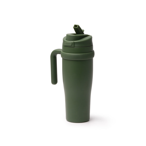 Stamina KALAM Recycled stainless steel thermal cup 900 ml in black - promotional merchandise printed with your company logo