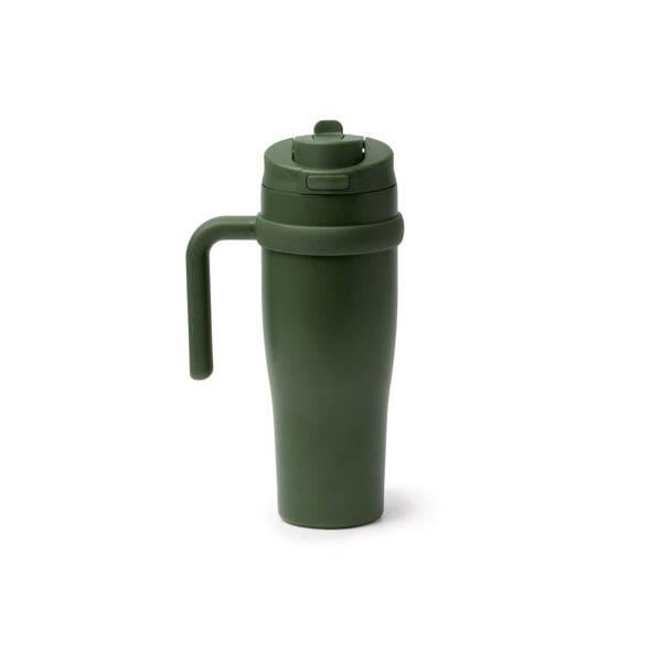 Stamina KALAM Recycled stainless steel thermal cup 900 ml in dark green - promotional merchandise printed with your company