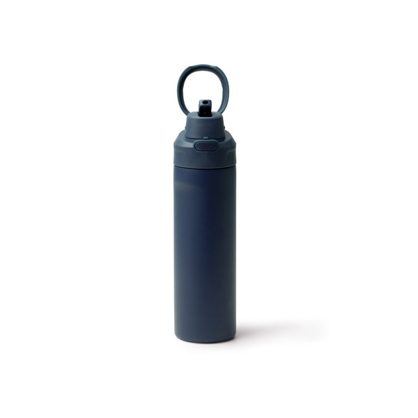 Stamina KELIS Recycled stainless steel thermal bottle in navy blue - promotional merchandise printed with your company logo