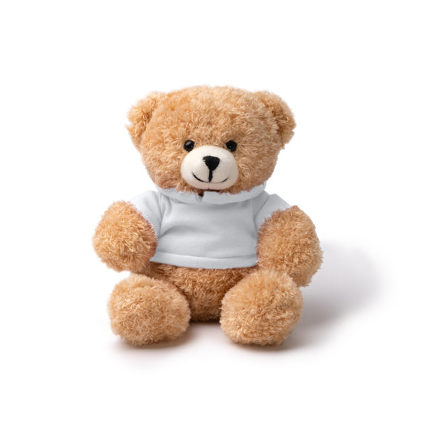 Stamina JAZZ Polyester plush teddy bear in white - promotional merchandise printed with your company logo