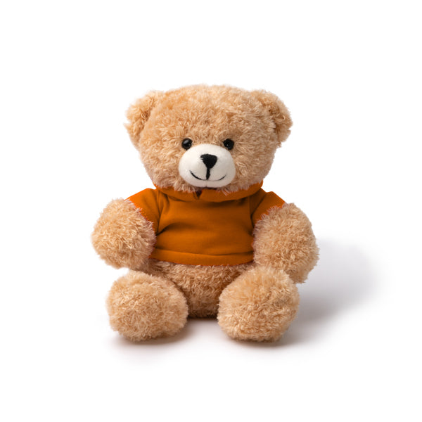 Stamina JAZZ Polyester plush teddy bear in orange - promotional merchandise printed with your company logo