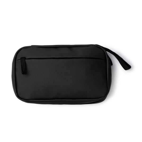 Stamina DULAC PU leather travel organiser in black - promotional merchandise printed with your company logo