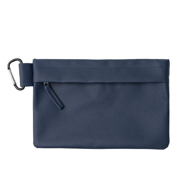 Stamina MADISON PU leather pencil case in navy blue - promotional merchandise printed with your company logo
