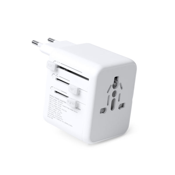 Stamina WATIK High quality polycarbonate charger in white - promotional merchandise printed with your company logo