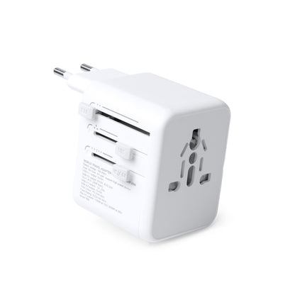 Stamina WATIK High quality polycarbonate charger in white - promotional merchandise printed with your company logo
