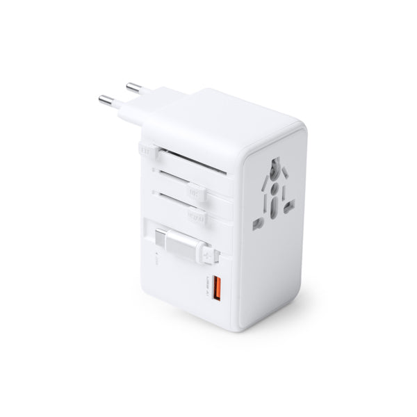 Stamina NEXAR High quality polycarbonate charger in white - promotional merchandise printed with your company logo