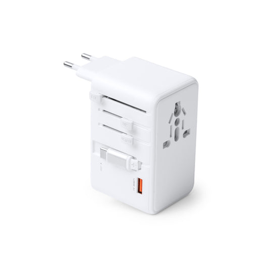 Stamina NEXAR High quality polycarbonate charger in white - promotional merchandise printed with your company logo