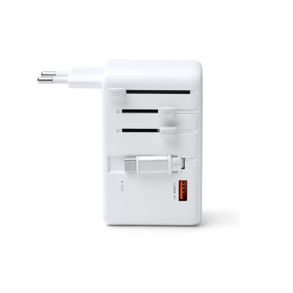 Stamina NEXAR High quality polycarbonate charger in white - promotional merchandise printed with your company logo