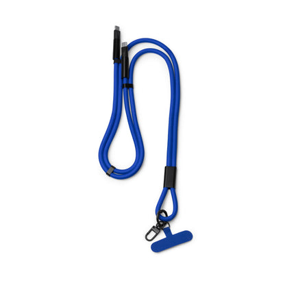 Stamina DENKI Recycled nylon lanyard in royal blue - promotional merchandise printed with your company logo