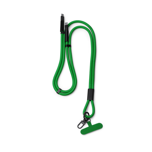 Stamina DENKI Recycled nylon lanyard in fern green - promotional merchandise printed with your company logo