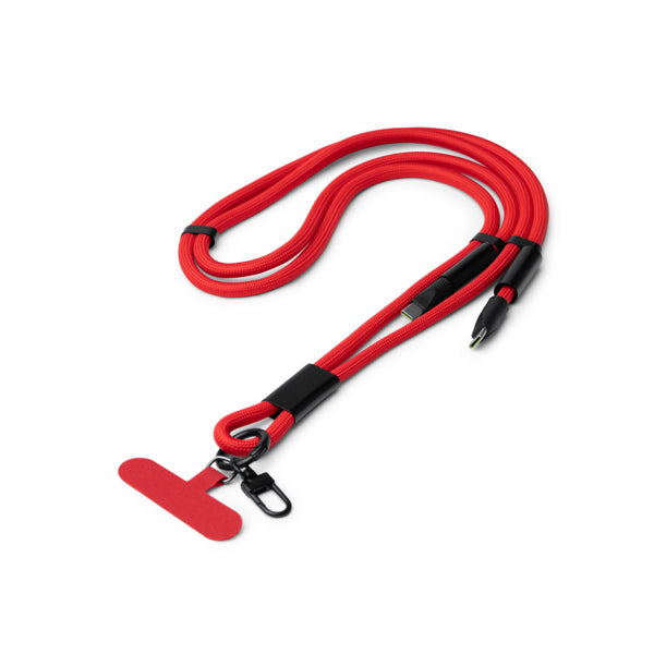 Stamina DENKI Recycled nylon lanyard in white - promotional merchandise printed with your company logo