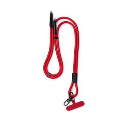Stamina DENKI Recycled nylon lanyard in red - promotional merchandise printed with your company logo