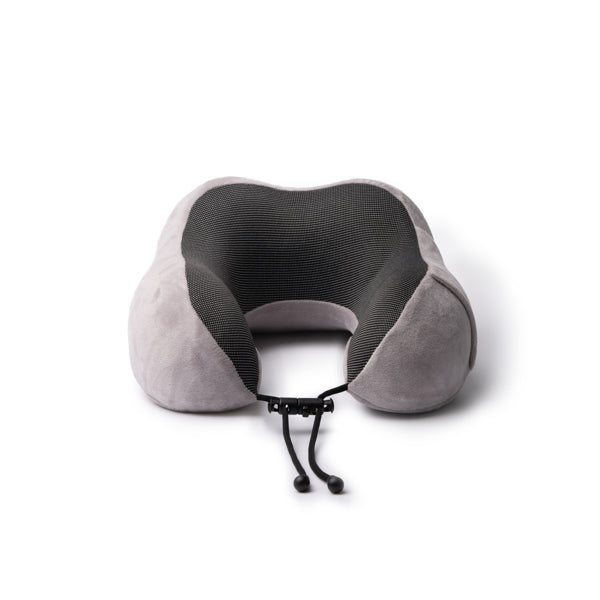Stamina DESTIN Polyester travel pillow in grey - promotional merchandise printed with your company logo