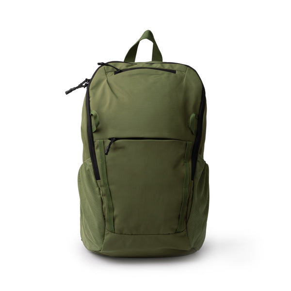 Stamina VERMONT 280D taslon nylon backpack in dark green - promotional merchandise printed with your company logo