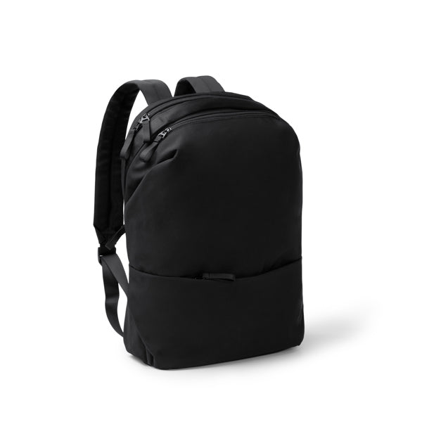 Stamina DAKOTA 150D polyester backpack in black - promotional merchandise printed with your company logo