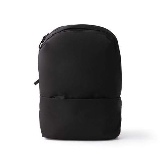 Stamina DAKOTA 150D polyester backpack in black - promotional merchandise printed with your company logo