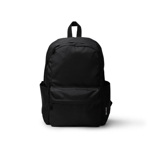 Stamina TOMIN Recycled nylon backpack in black - promotional merchandise printed with your company logo