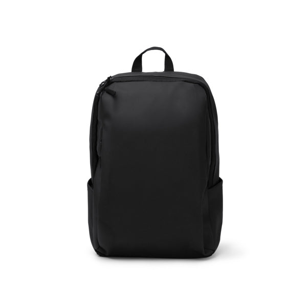 Stamina SIOX PU leather backpack in black - promotional merchandise printed with your company logo
