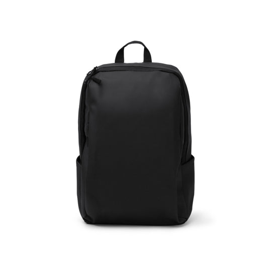 Stamina SIOX PU leather backpack in black - promotional merchandise printed with your company logo