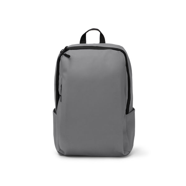 Stamina SIOX PU leather backpack in grey - promotional merchandise printed with your company logo