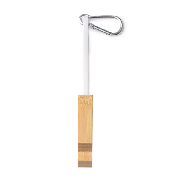 Stamina BOEME Bamboo wireless charger in beige - promotional merchandise printed with your company logo