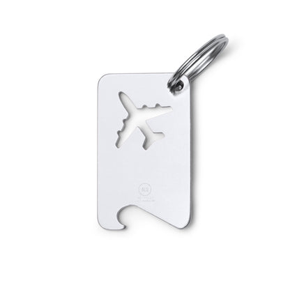 Stamina FLAPIK Recycled aluminium keyring in silver - promotional merchandise printed with your company logo