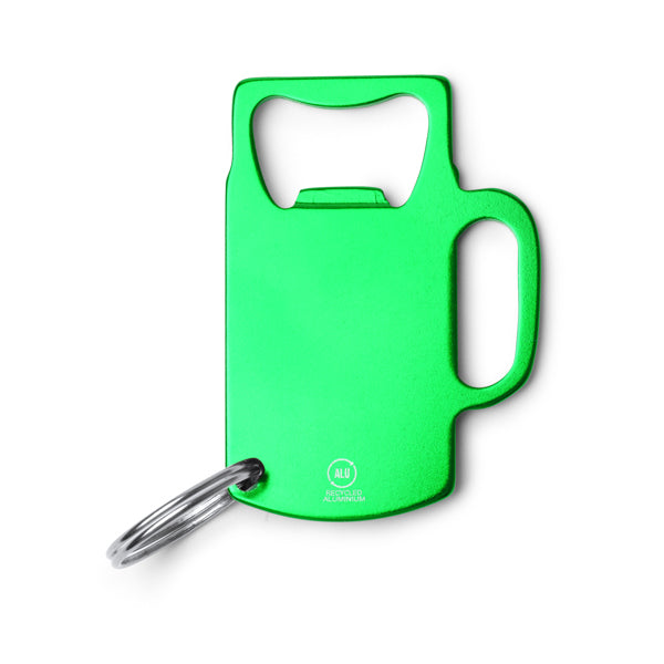 Stamina ARTOIS Recycled aluminium keyring in fern green - promotional merchandise printed with your company logo