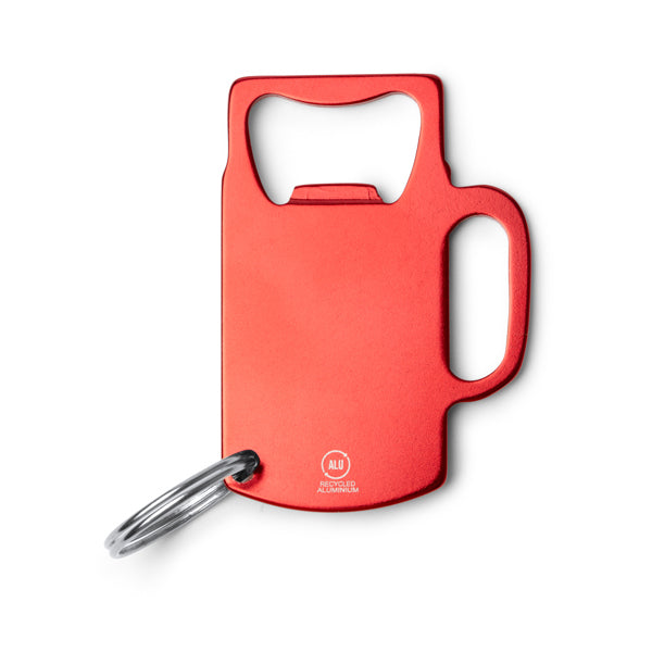 Stamina ARTOIS Recycled aluminium keyring in red - promotional merchandise printed with your company logo