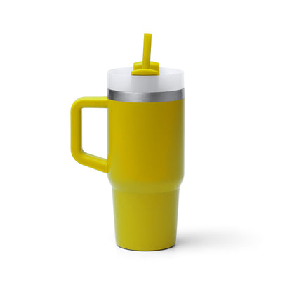 Stamina GOTEX Recycled stainless steel mug 400 ml in yellow - promotional merchandise printed with your company logo
