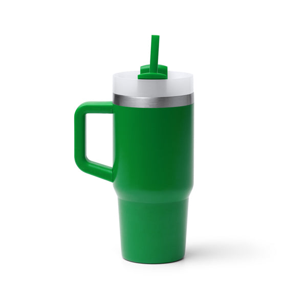 Stamina GOTEX Recycled stainless steel mug 400 ml in fern green - promotional merchandise printed with your company logo