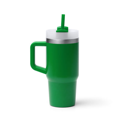 Stamina GOTEX Recycled stainless steel mug 400 ml in fern green - promotional merchandise printed with your company logo