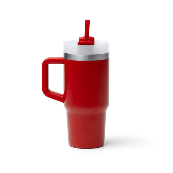 Stamina GOTEX Recycled stainless steel mug 400 ml in red - promotional merchandise printed with your company logo