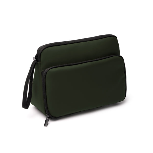 Stamina RONDA PU leather toiletry bag in black - promotional merchandise printed with your company logo