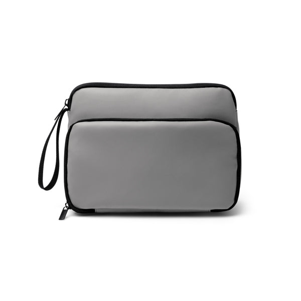Stamina RONDA PU leather toiletry bag in grey - promotional merchandise printed with your company logo