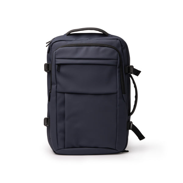 Stamina OREGON Soft PU backpack in navy blue - promotional merchandise printed with your company logo