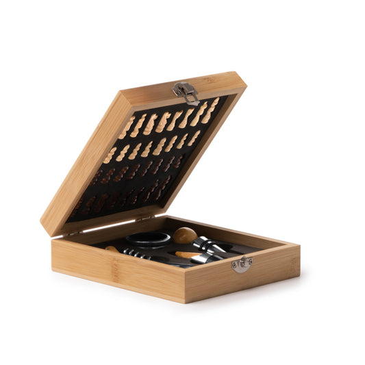Stamina FRESNO Stainless steel and bamboo bottle opener in beige - promotional merchandise printed with your company logo