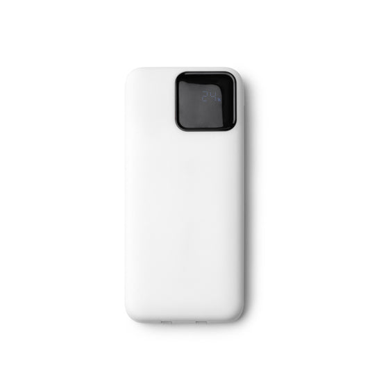 Stamina CONWAY Recycled ABS power bank 10000 mAh in white - promotional merchandise printed with your company logo