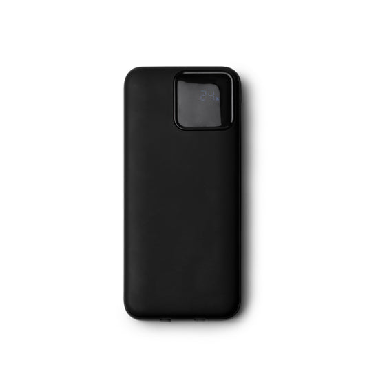 Stamina CONWAY Recycled ABS power bank 10000 mAh in black - promotional merchandise printed with your company logo