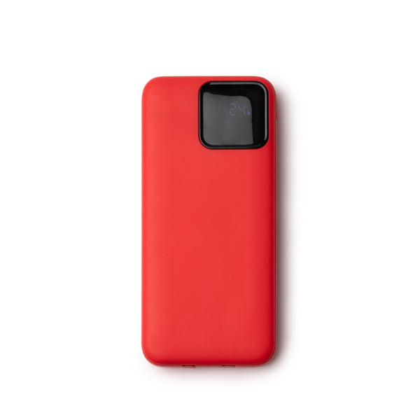 Stamina CONWAY Recycled ABS power bank 10000 mAh in red - promotional merchandise printed with your company logo