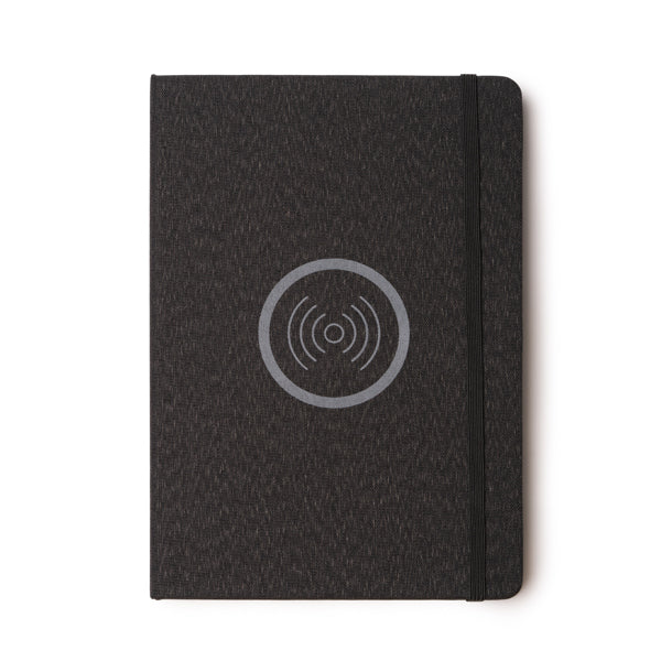 Stamina GARLAN RPET notebook A5 in black - promotional merchandise printed with your company logo